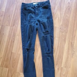 Kancan Black Distressed Jeans